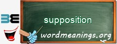 WordMeaning blackboard for supposition